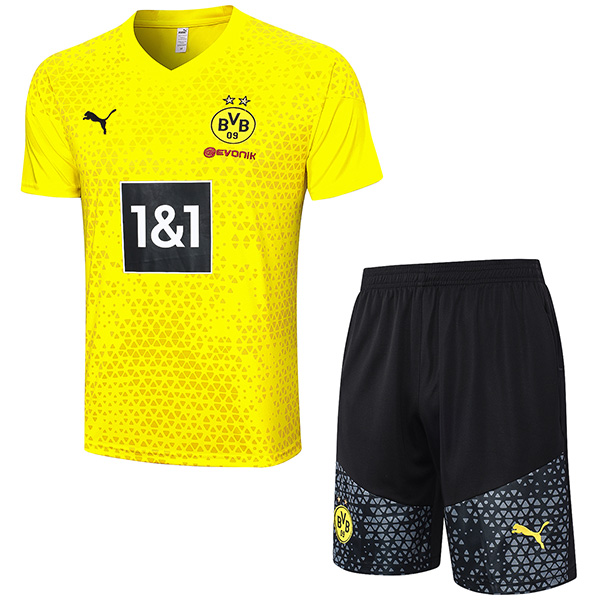 Borussia dortmund training jersey sportswear uniform men's soccer shirt football sports yellow kit top t-shirt 2023-2024